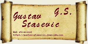 Gustav Stašević vizit kartica